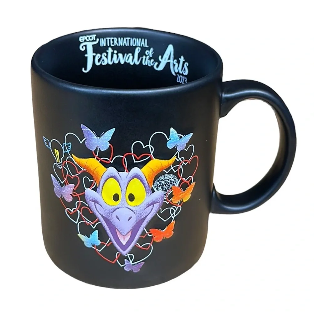 New Disney World Epcot Festival of the Arts Figment 15oz Chalk Board Coffee Mug